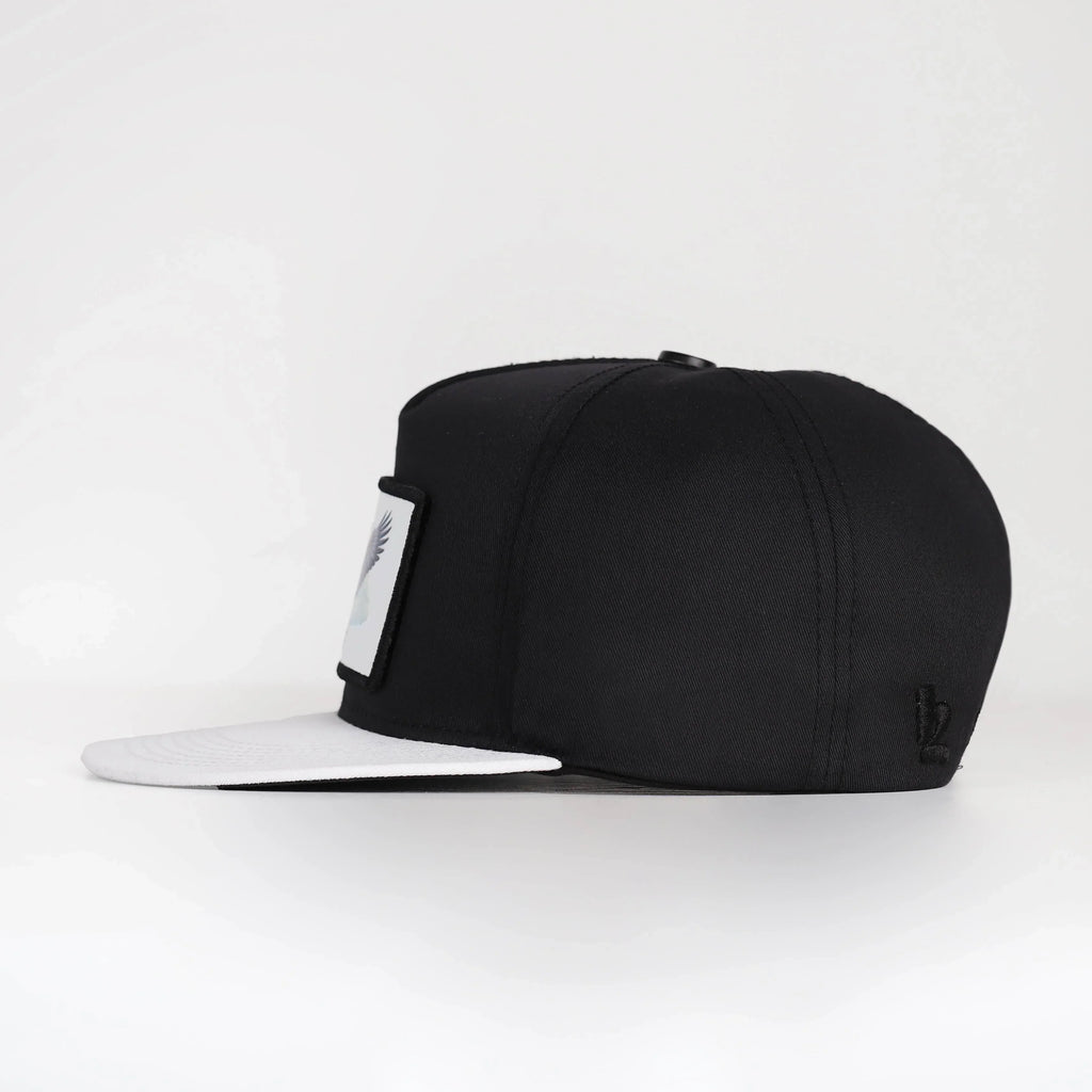kartal-logolu-beyaz-siyah-hip-hop-sapka-3658 - BlackBork