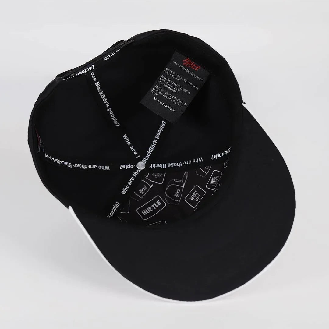 kartal-logolu-beyaz-siyah-hip-hop-sapka-3660 - BlackBork