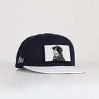 kedi-logolu-beyaz-lacivert-hip-hop-sapka-3634 - BlackBork