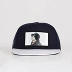 kedi-logolu-beyaz-lacivert-hip-hop-sapka-3635 - BlackBork