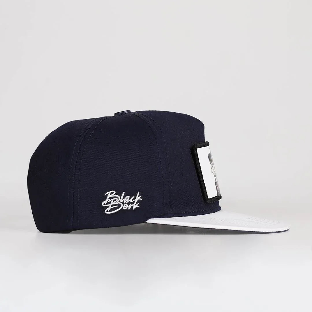 White-Navy Hip Hop Cap