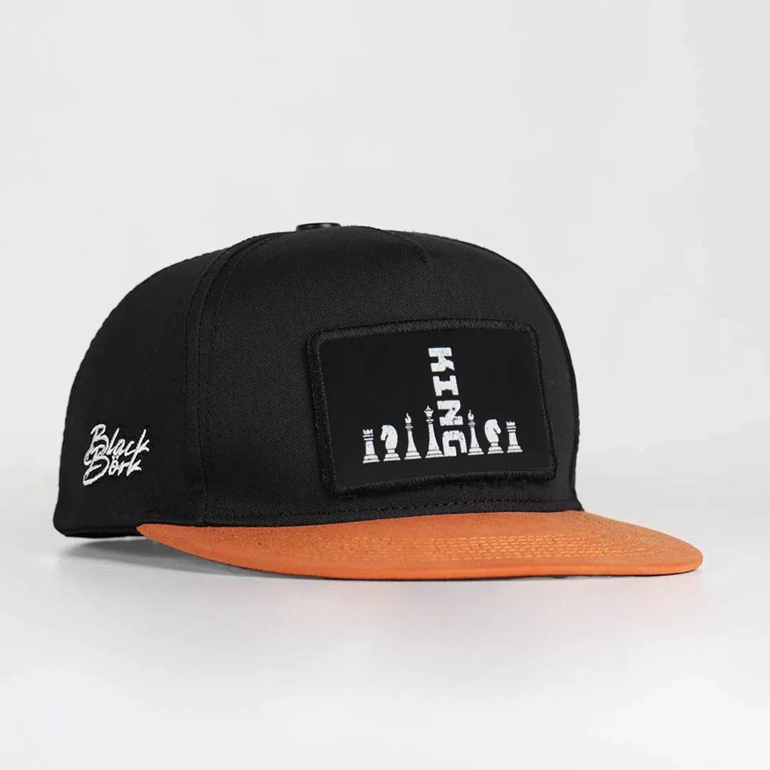 Orange-Black Hip Hop Cap
