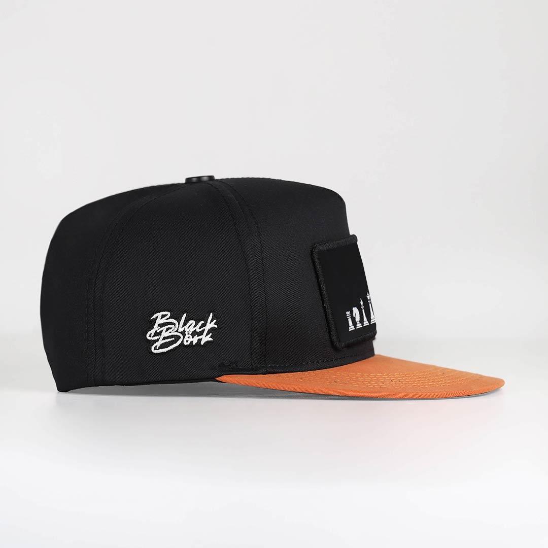 Orange-Black Hip Hop Cap