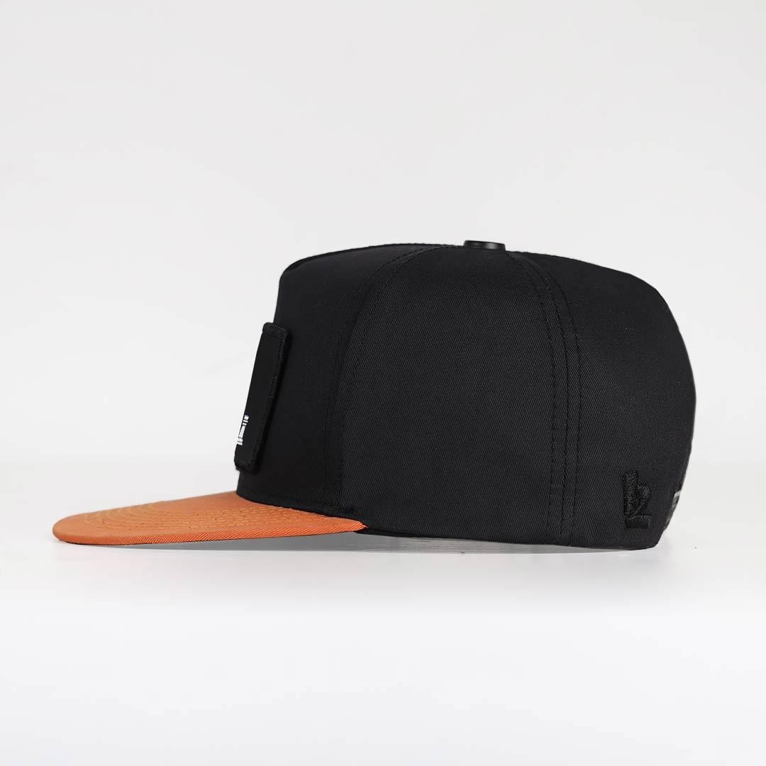Orange-Black Hip Hop Cap