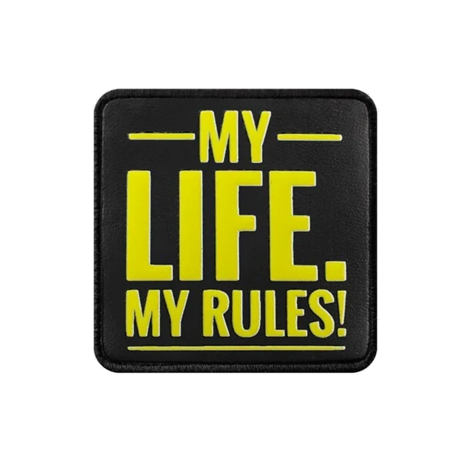 V1 My Life My Rules - Unisex Black Patch with 2 Code Logo