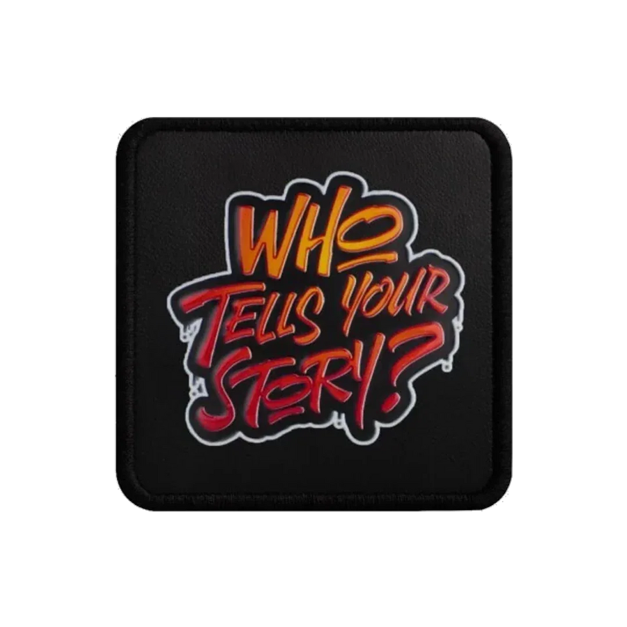 V1 Who Tells Your Story - Unisex Black Patch with 1 Code Logo