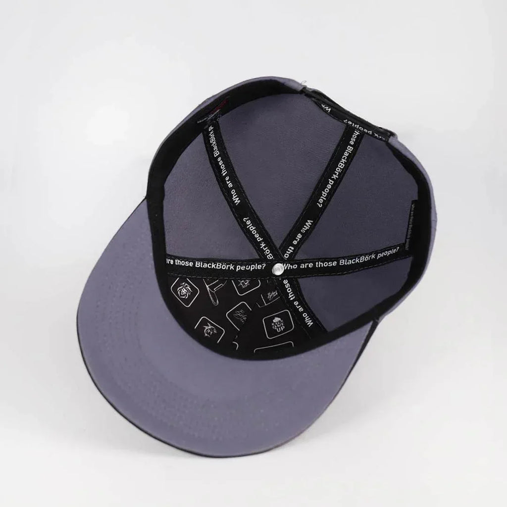 v2-hustle-logolu-siyah-gri-hip-hop-sapka-3605 - BlackBork